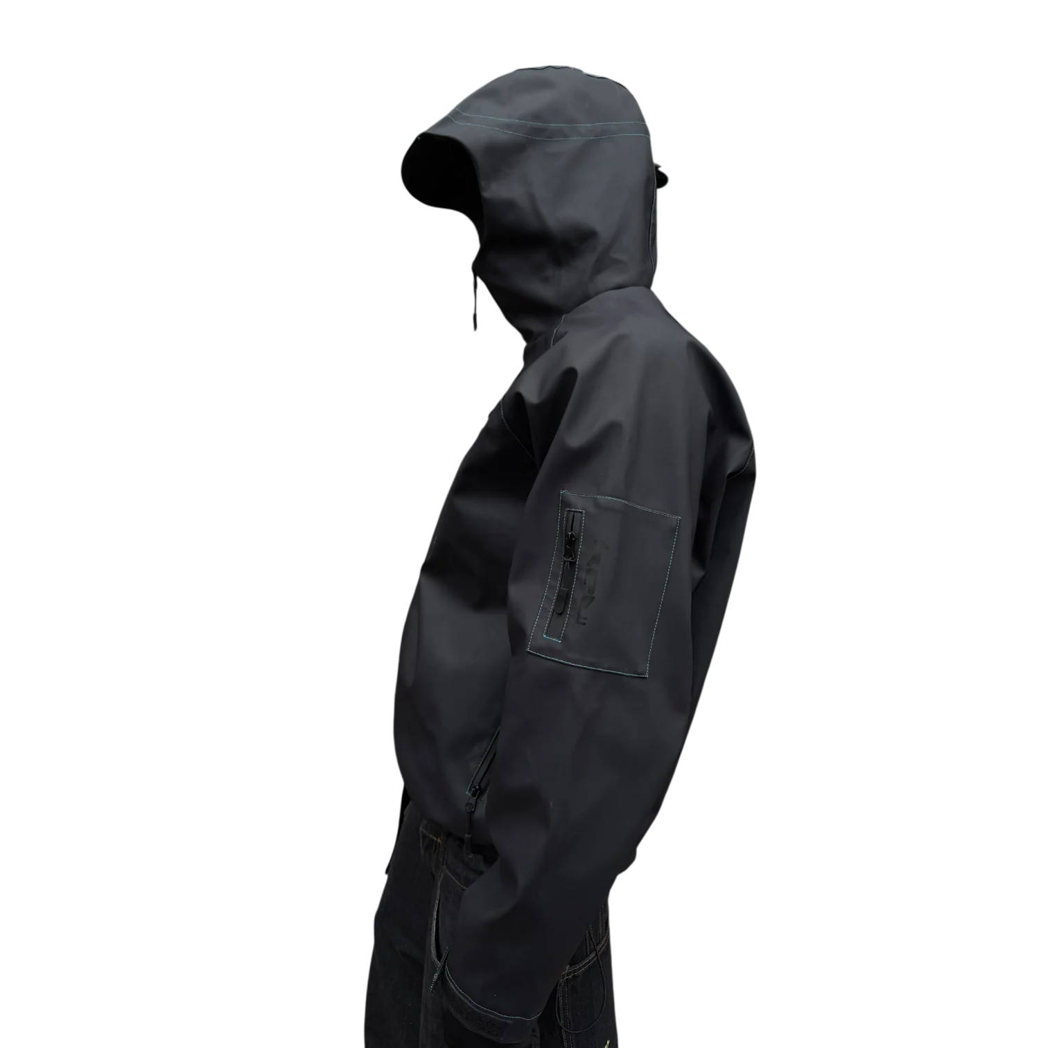 HEAT REACTIVE SKI JACKET (BLACK/BLUE) - Image 10