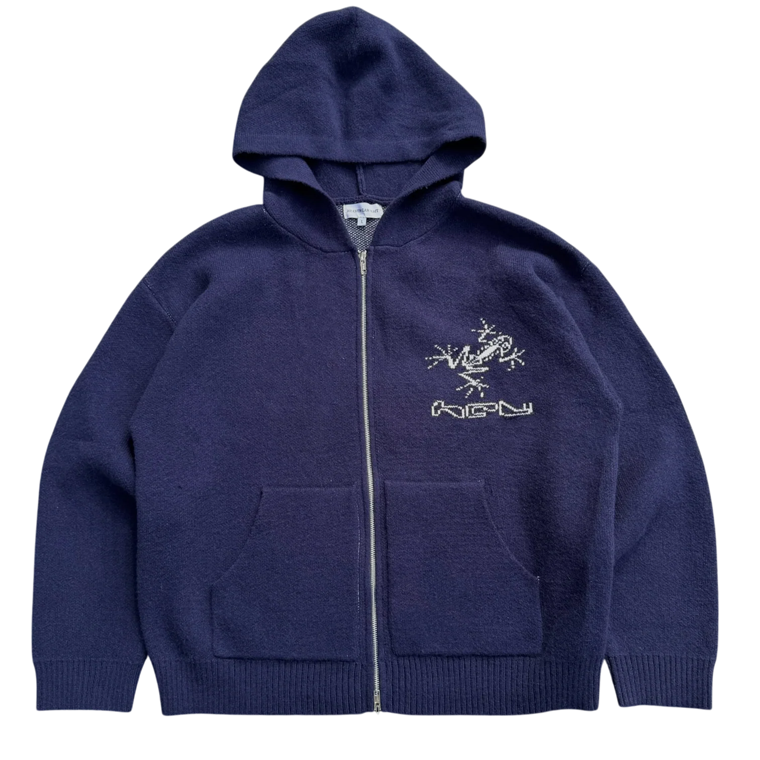KNIT FROG HOODIE (NAVY)