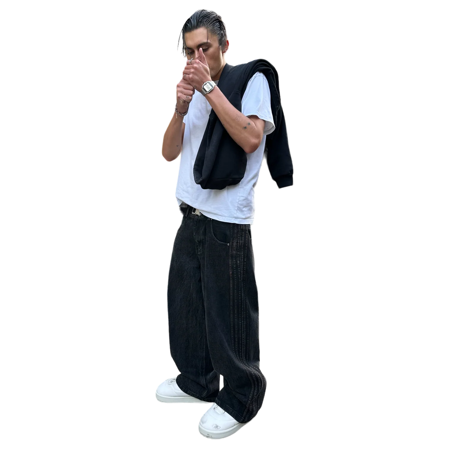 TRACK JEANS (BLACK/BLACK) - Image 7