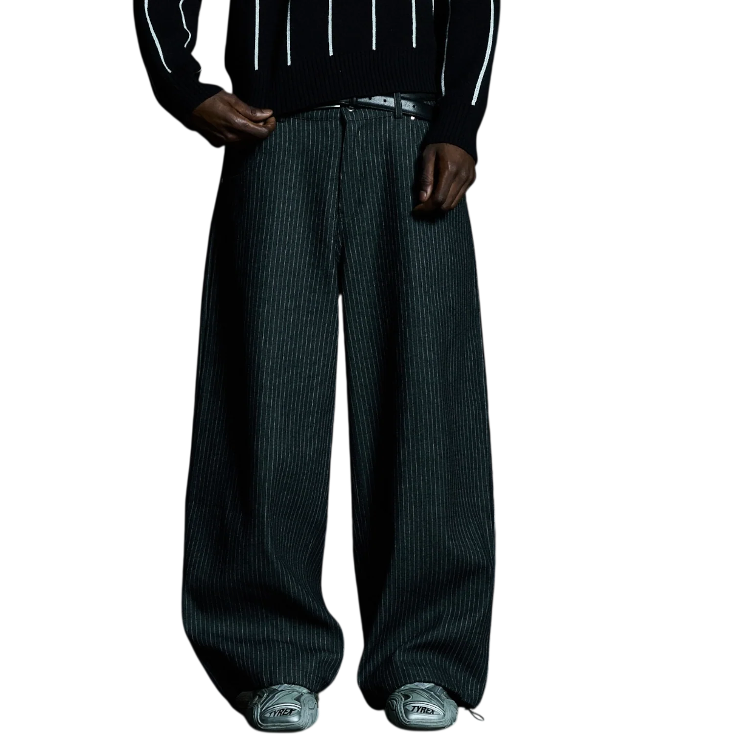 PIN STRIPE DENIM (BLACK) - Image 3