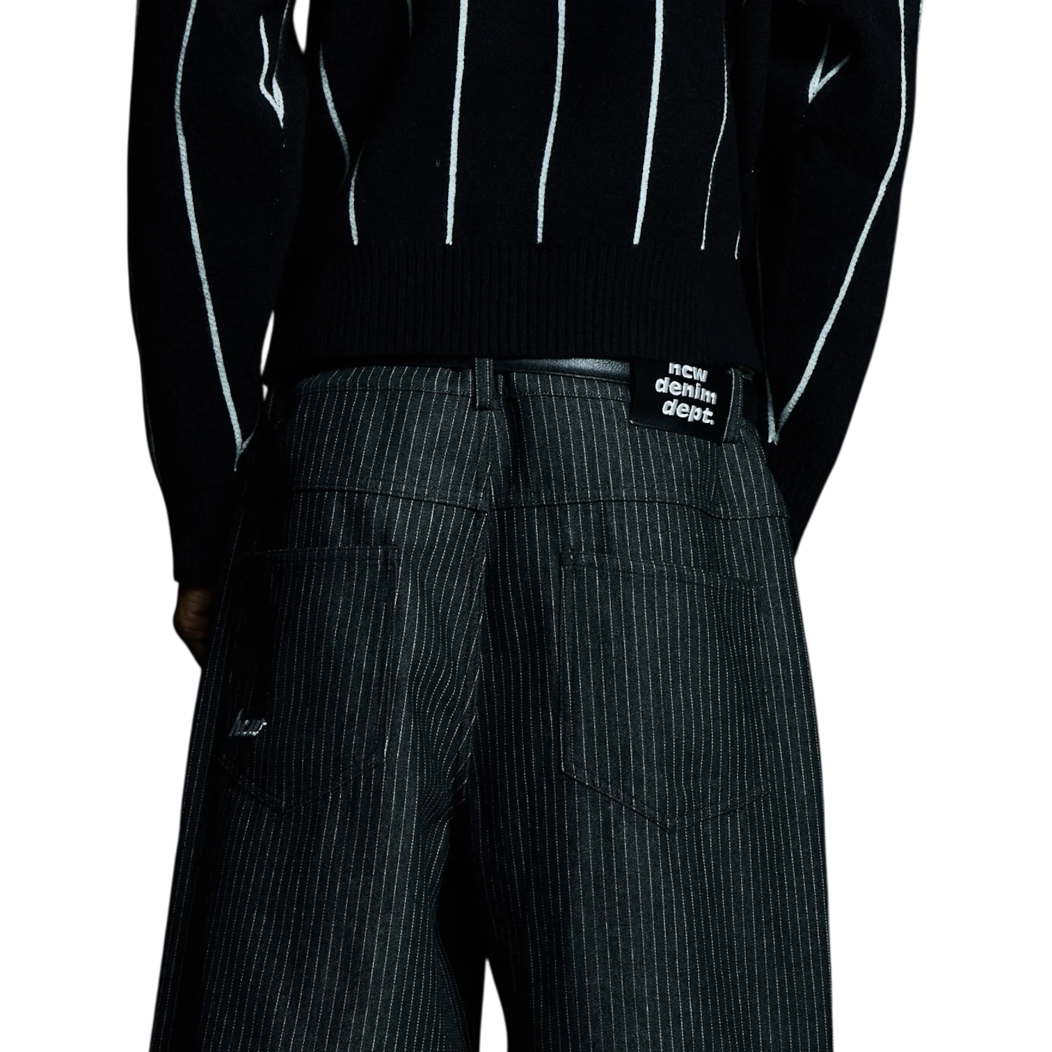 PIN STRIPE DENIM (BLACK) - Image 7