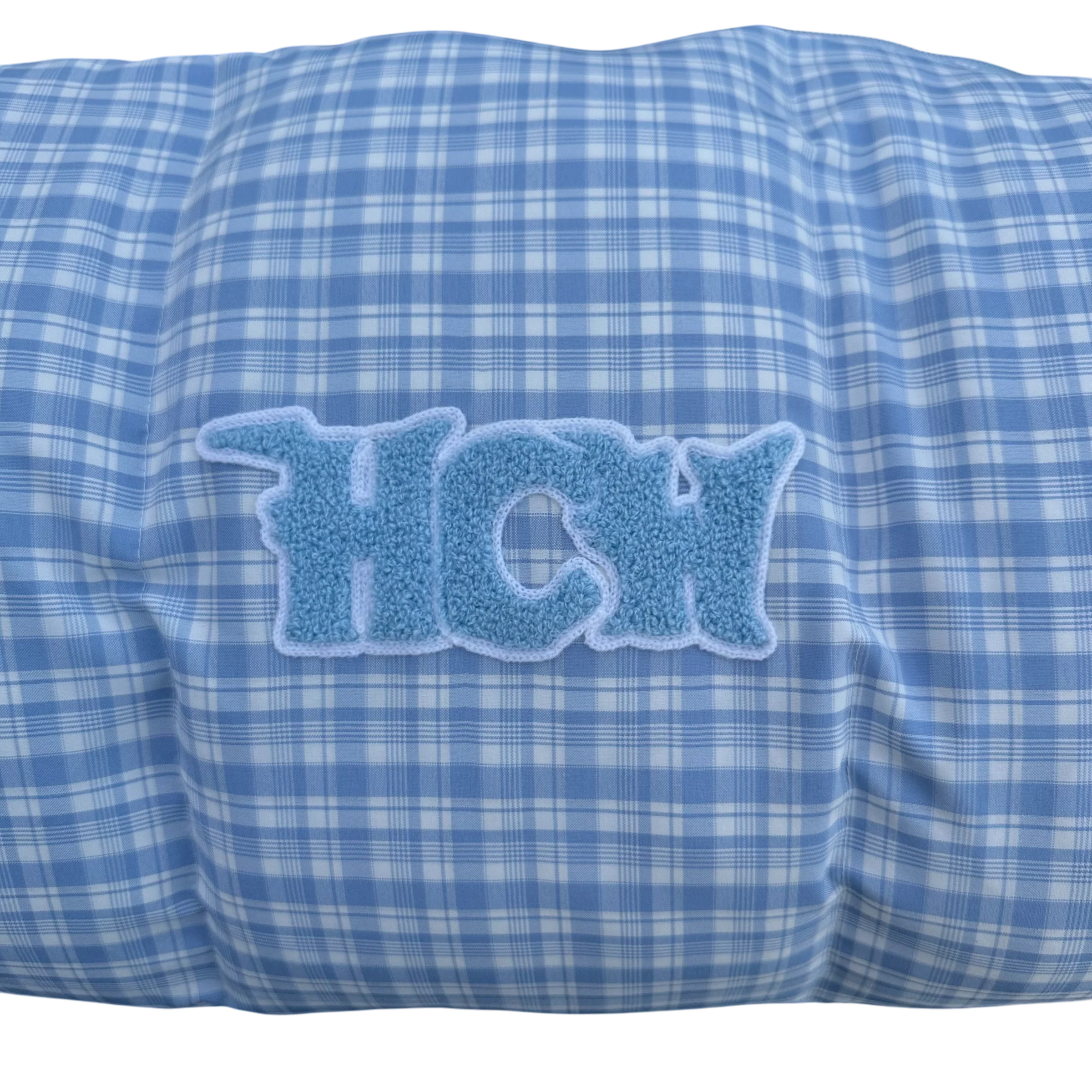 PUFFA DUFFLE BAG (BLUE PLAID) - Image 3