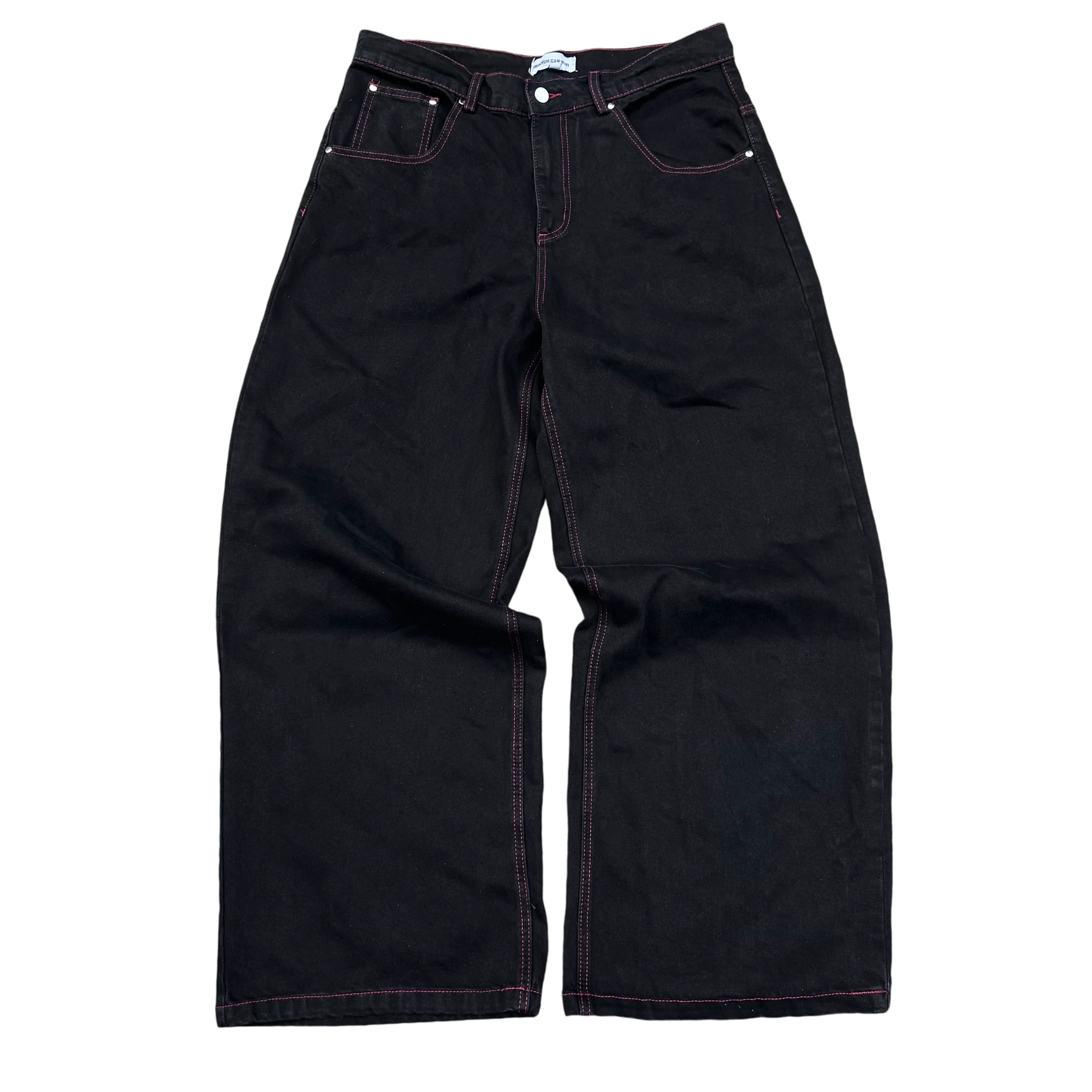 V2 SKULL JEANS (BLACK/RED) - Image 2