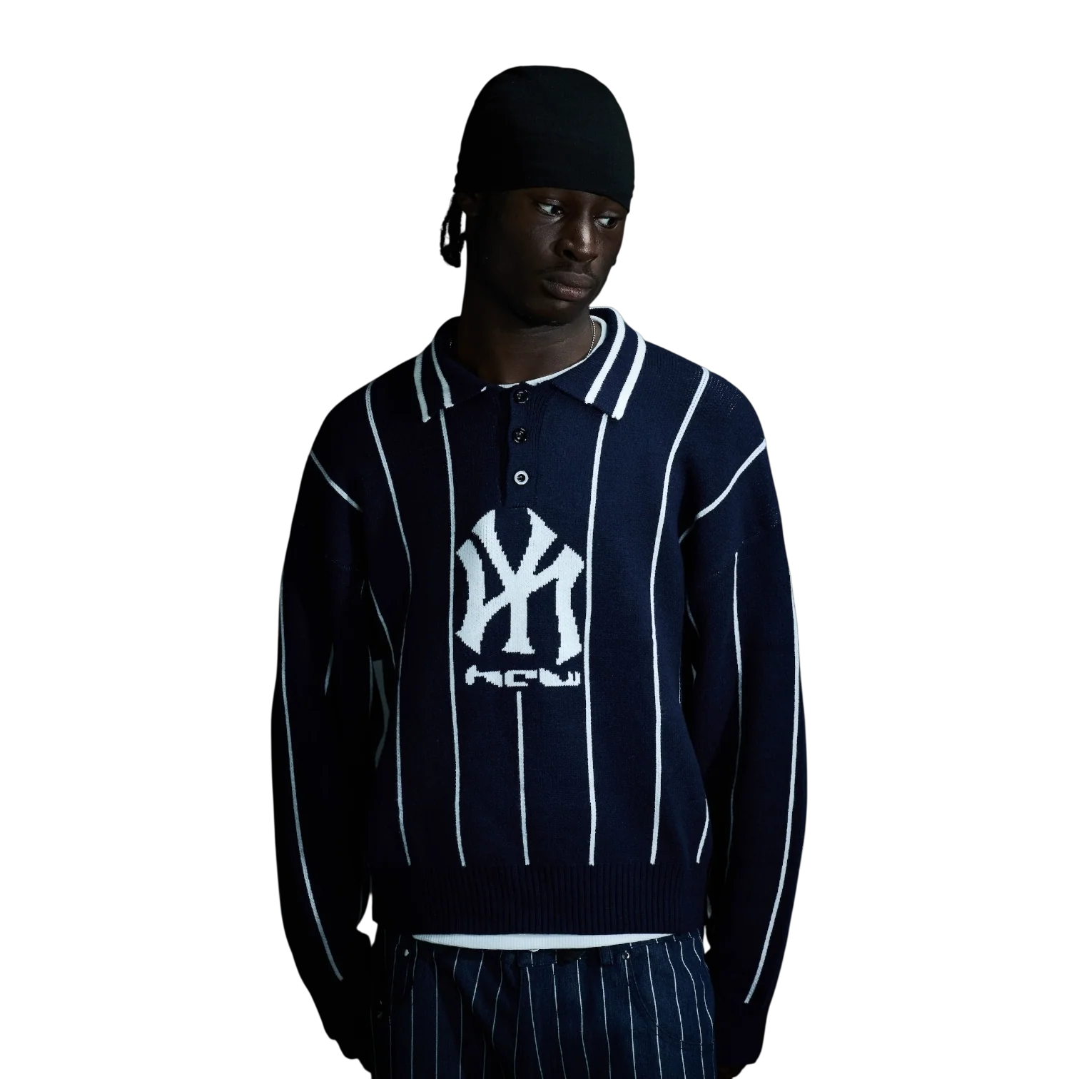 STRIPED KNIT POLO - Image 2