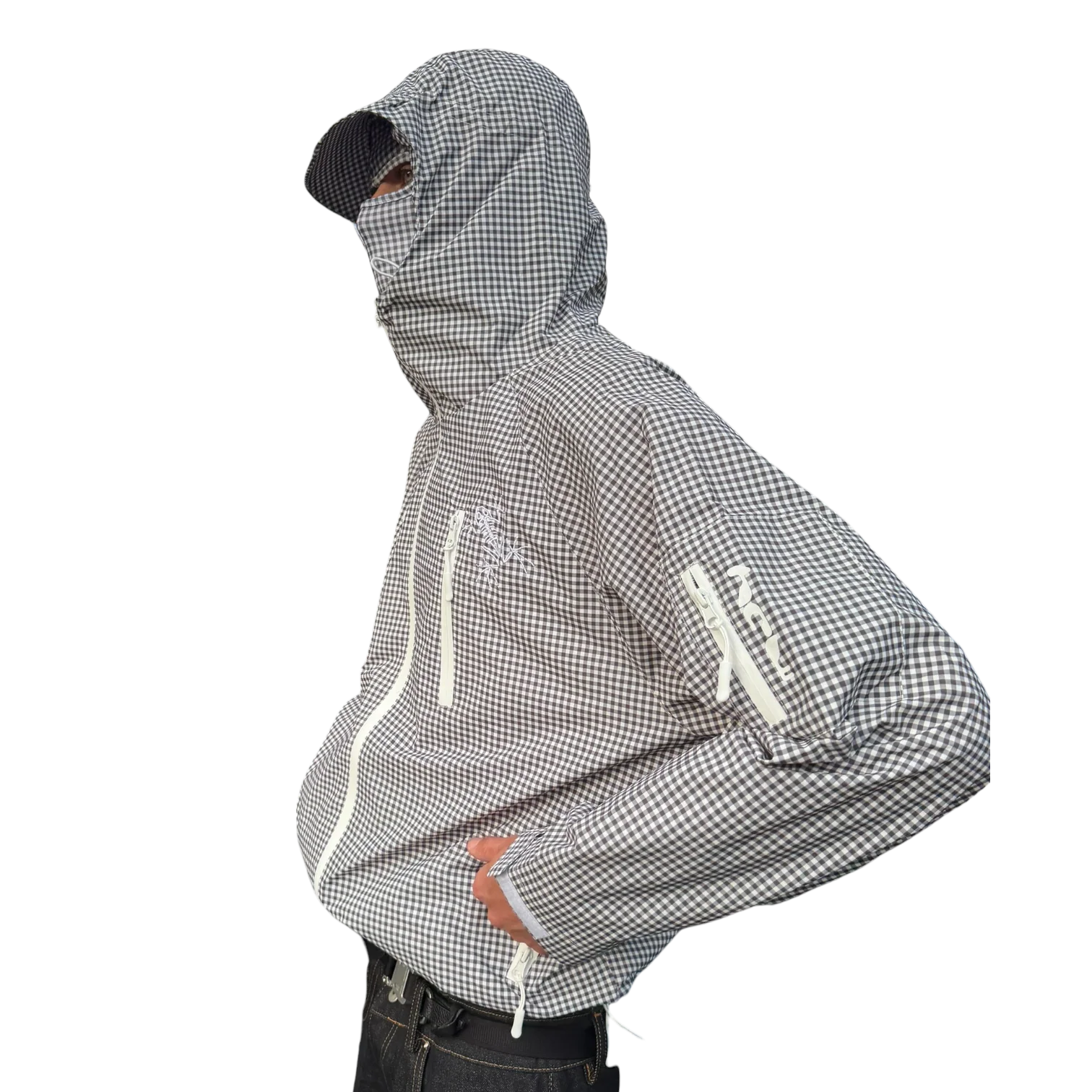 TECH JACKET (BLACK PLAID) - Image 8