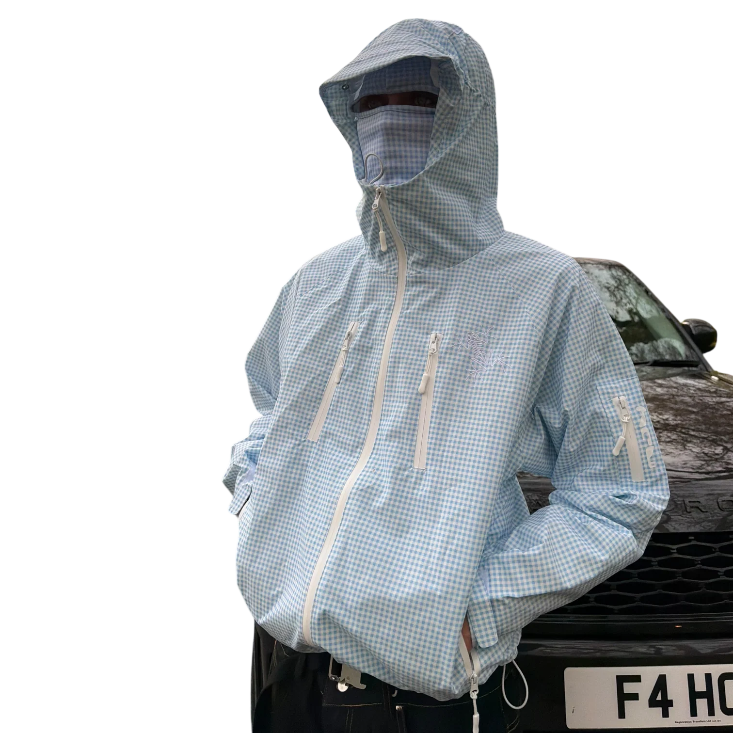 TECH JACKET (BLUE PLAID) - Image 6