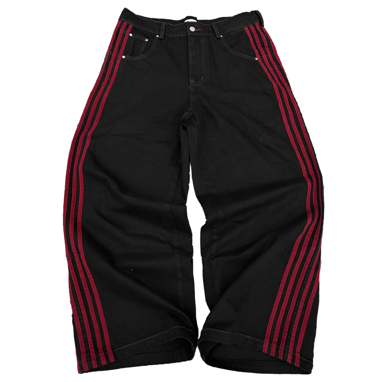 TRACK JEANS (BLACK/RED) - Image 15