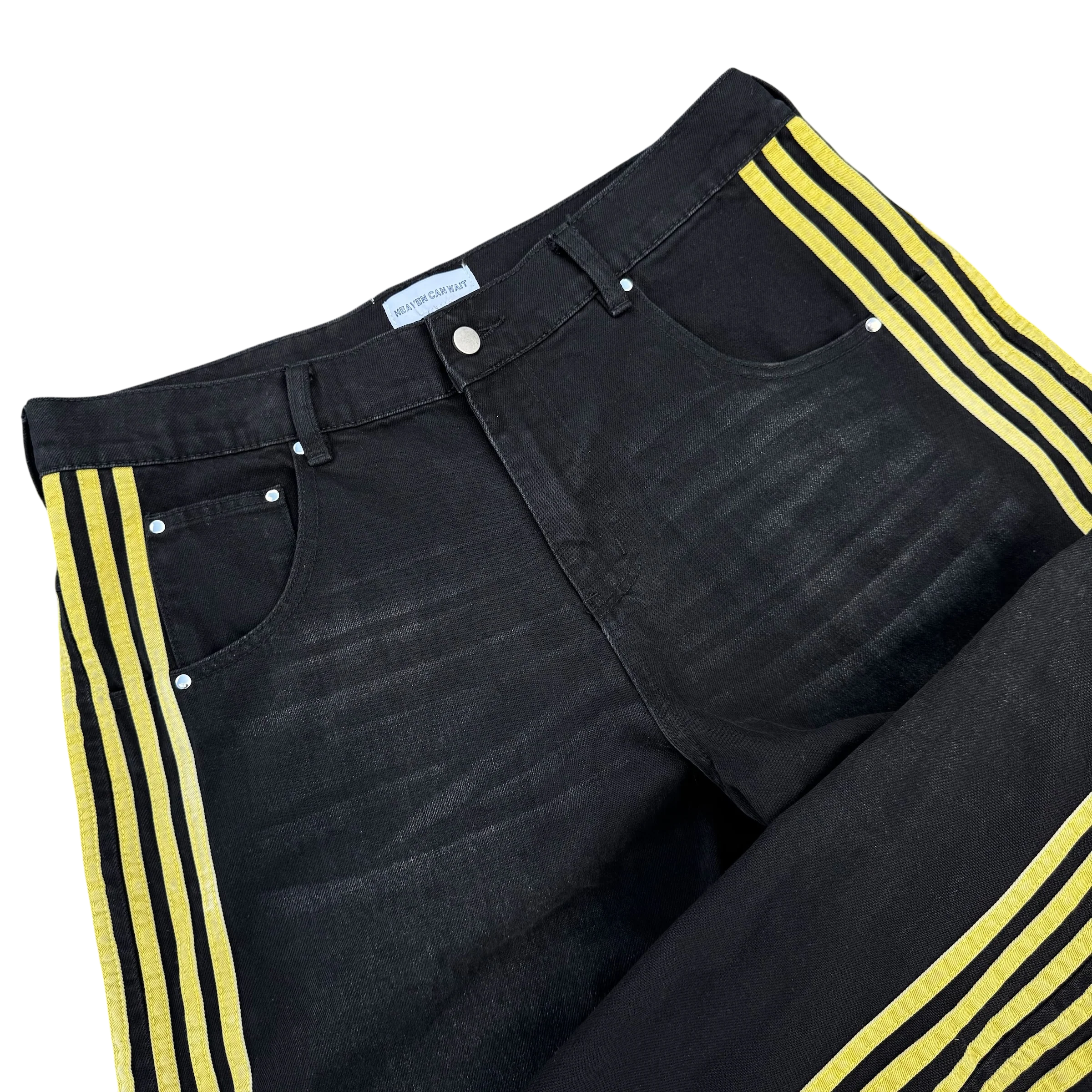 TRACK JEANS (BLACK/YELLOW) - Image 7