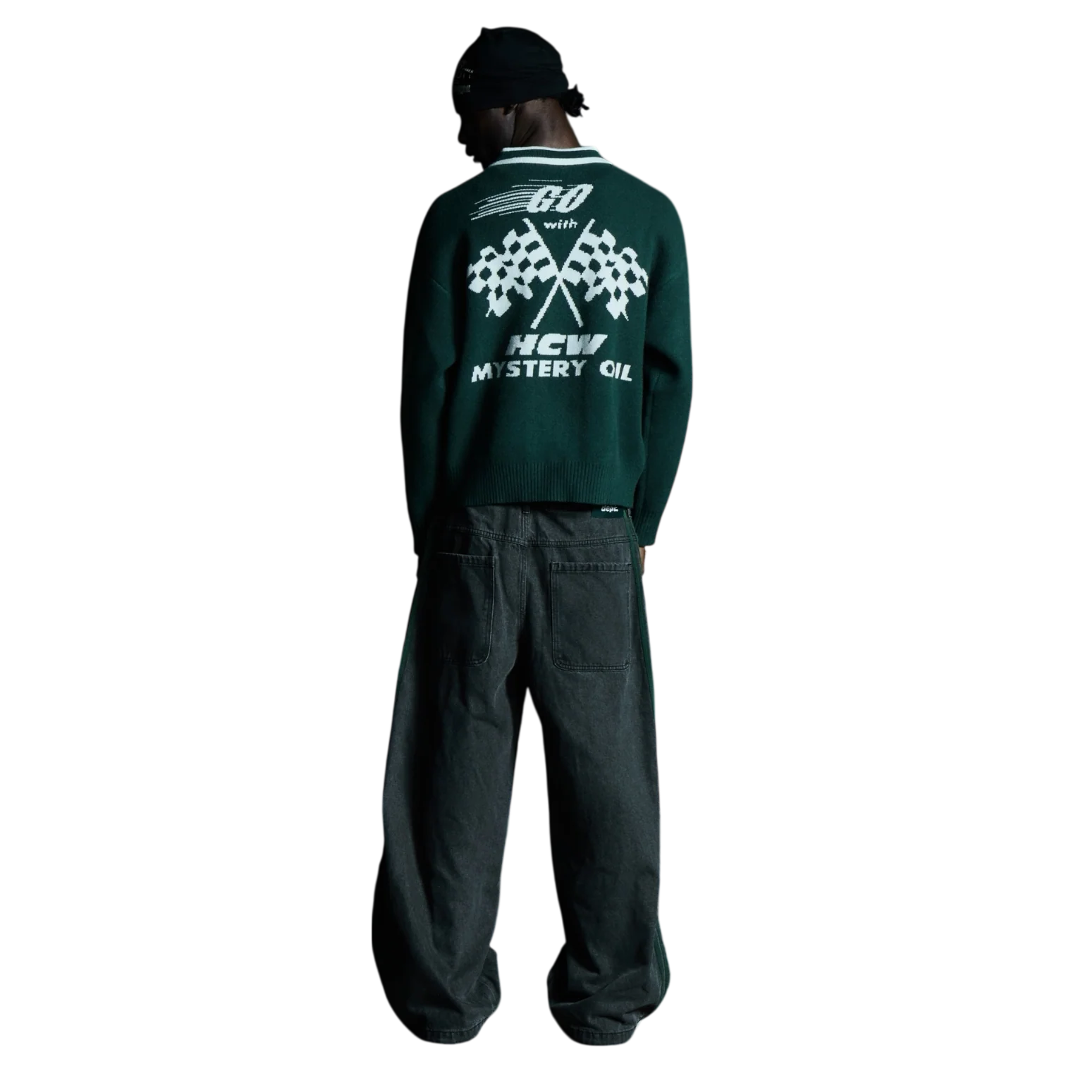 TRACK JEANS (STONE/GREEN) - Image 4