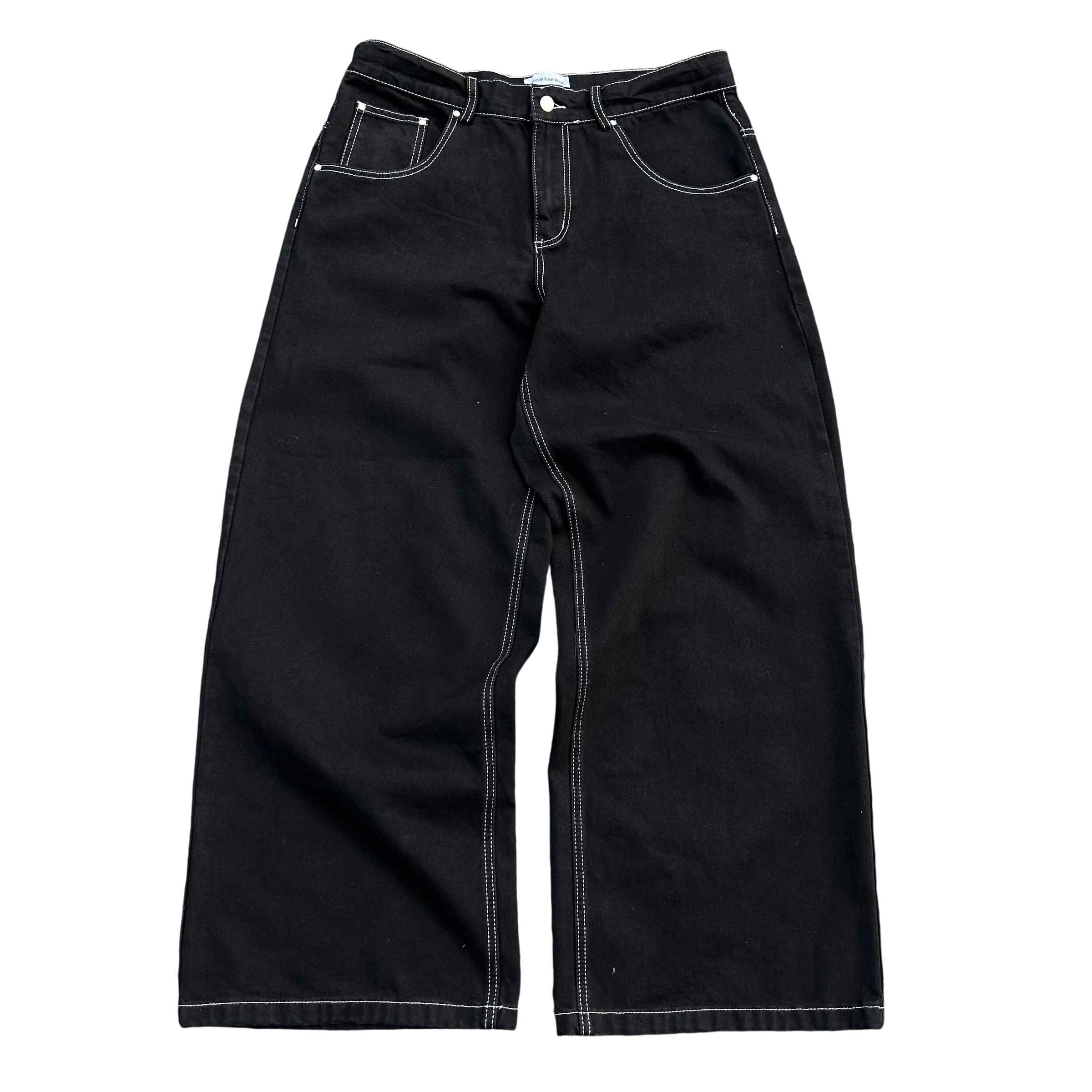 V2 SKULL JEANS (BLACK/WHITE) - Image 2