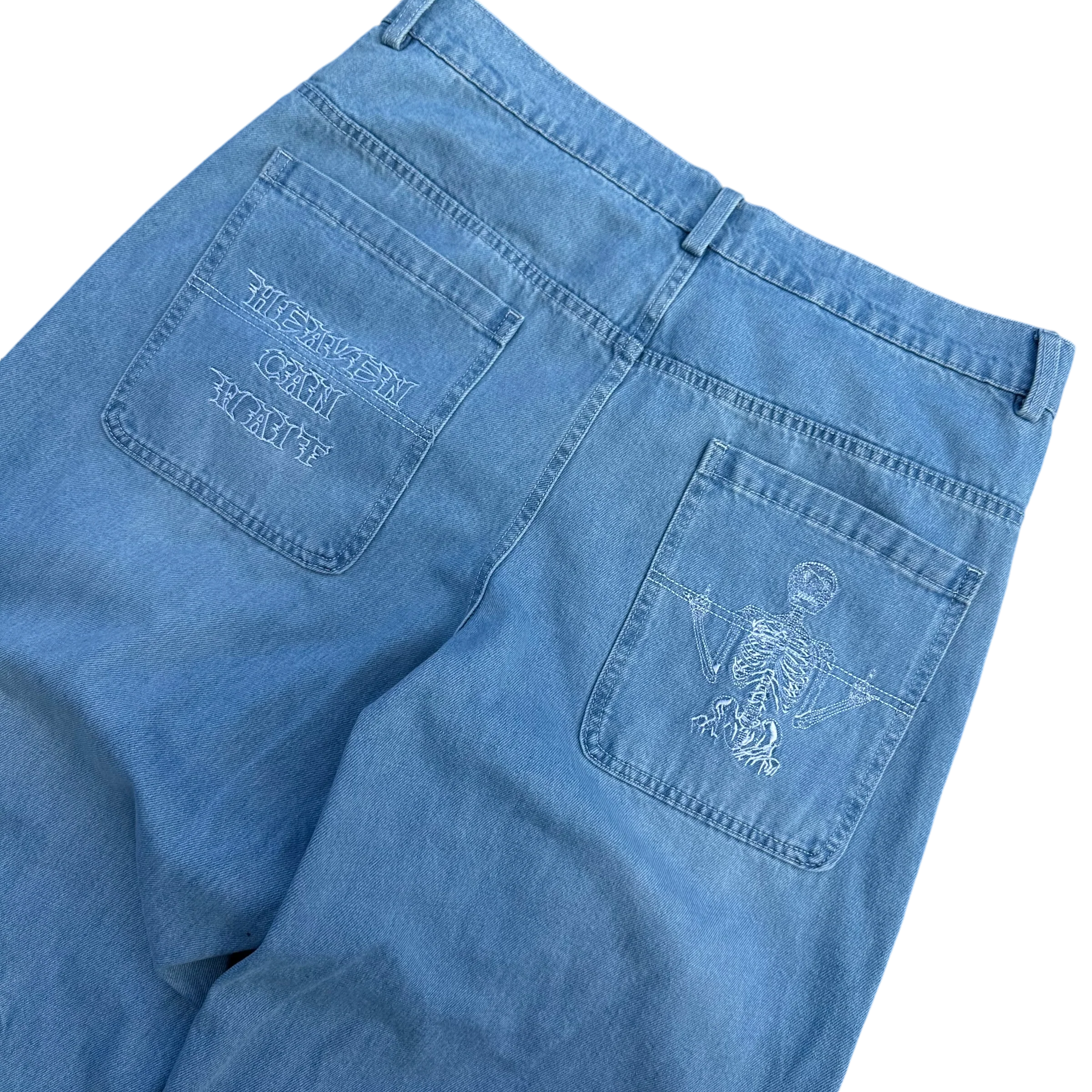V2 SKULL JEANS (BLUE) - Image 4