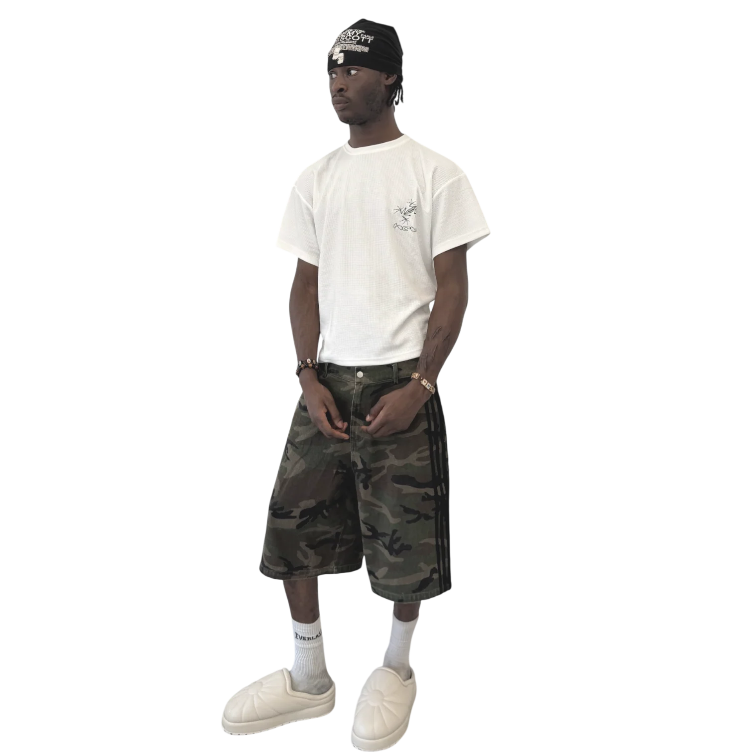 WAFFLE TEE (WHITE) - Image 6